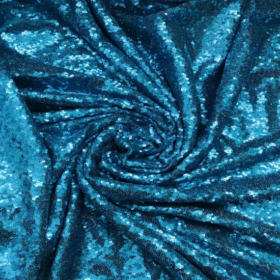 1 Yard Turquoise Glitz Sequin Fabric 52/54 Inch Width {2}