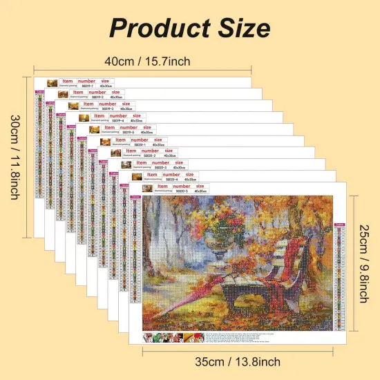 12&times;16 Inch - 10 Pack Diamond Painting Kits for Adults {2}