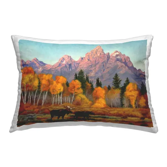 Stupell Industries Wildlife & Autumn Foliage Indoor Pillow, 14 x 7 x 20 {1}