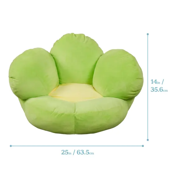 Flower Cozy Cushion, Floor Pillow Bright Green {2}