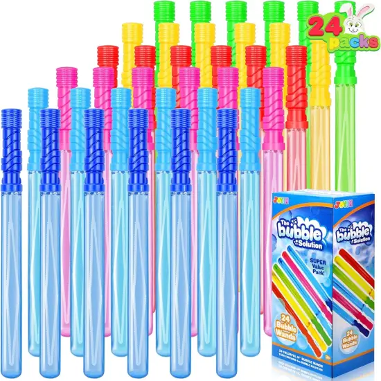 24 Pack 14.6&rsquo;&rsquo; Big Bubble Wands Bulk (2 Dozen) for Summer Toy, Outdoor/Indoor Activity {1}