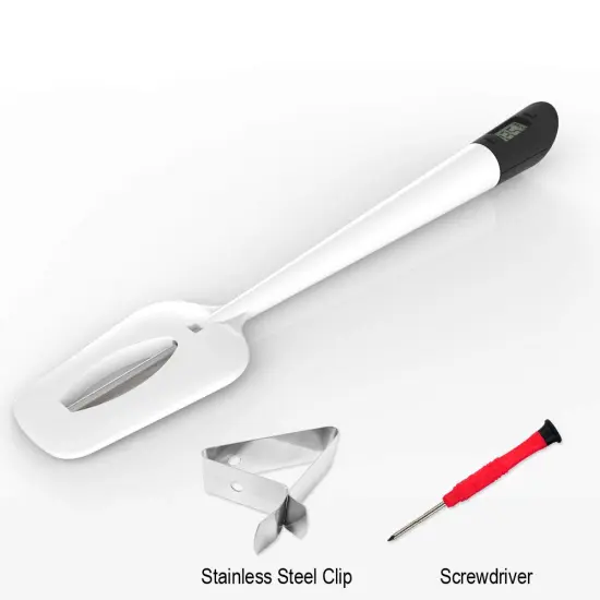 Digital Meat Thermometer Candy Thermometer Spatula Thermometerwith Pot Clip & 9" Probe &ndash; Fast Instant Read Digital Food Thermometer for Candy Chocolate Jam Meat, BPA Free Silicon Frying {5}