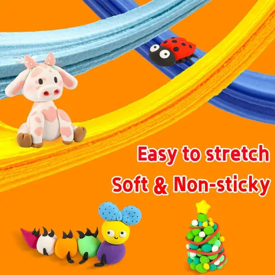 Air Dry Clay Kit - 50 Colors DIY Modeling Clay Ultra Light Magic Clay, Nontoxic & Soft Clay with Sculpting Tools and Decoration Accessories, Art Craft Gift for Kdis 3-12 {4}