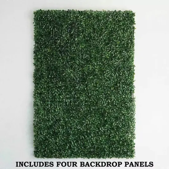 Artificial Faux Foliage Large Green Leaves 11 sq ft UV Protected Wall Mat Hedge {3}
