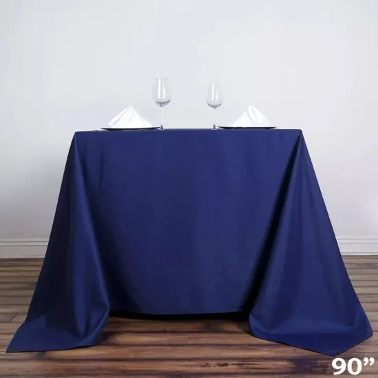6 pcs 90x90" SQUARE Polyester Tablecloths Wedding Party Supply {4}
