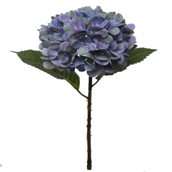 17.75" Artificial Hydrangea Stem with 8" Bloom &ndash; Realistic Faux Flower for Home D&eacute;cor, Bouquets, and Floral Arrangements {1}