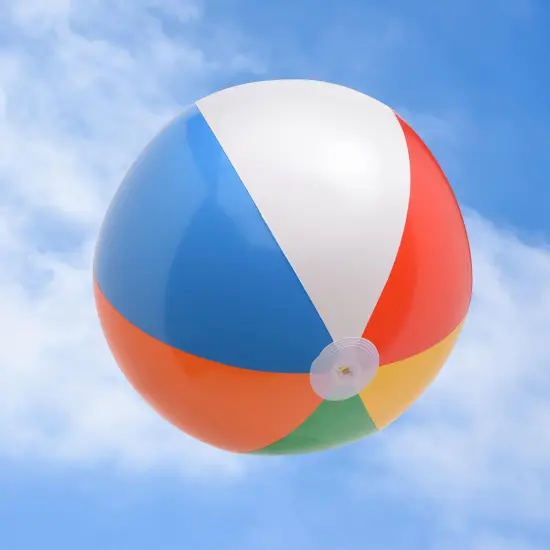 4E's Novelty HUGE Beach Balls 3 Pack Large Inflatable Beach Balls &ndash; 20" Classic Rainbow Pool Balls for Swimming Pool {6}