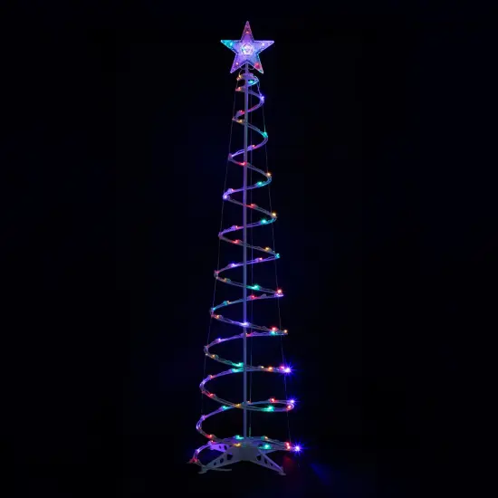 Northlight LED Lighted Spiral Outdoor Christmas Trees - 3' 4' and 6' - Multicolor - Set of 3 White {5}