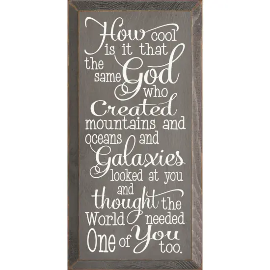 Inspirational Quote Wall Decor &ndash; Unique God&rsquo;s Creation Design Grey-White {1}
