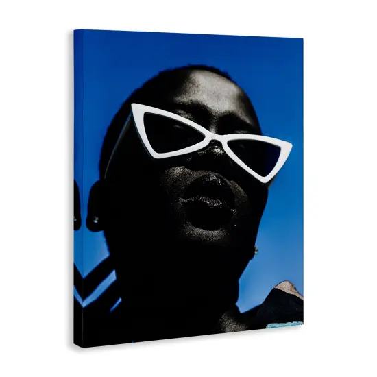 Stupell Industries Stylish Sunglasses on Blue Canvas Wall Art Design by Oladimeji Odunsi  {3}