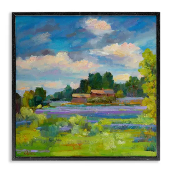 Stupell Industries Lavender Countryside Landscape Framed Giclee Wall Art Design by Alexi Fine {1}