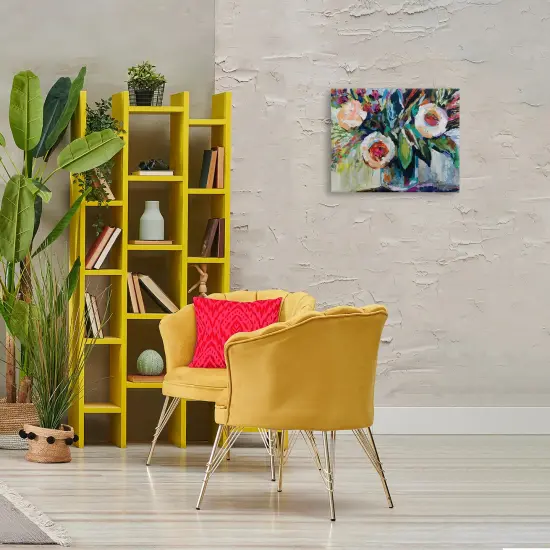 Stupell Industries Modern Fiesta Flowers Canvas Wall Art Design by Jeanette Vertentes {2}