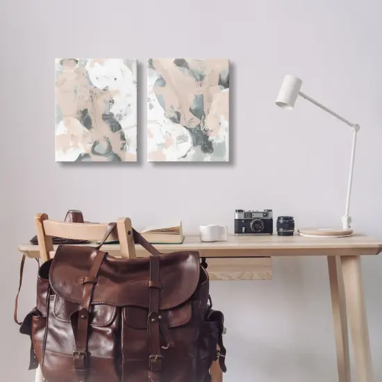 Stupell Industries Beige & Gray Splashes 2pc Canvas Wall Art Set Design by June Erica Vess  {8}