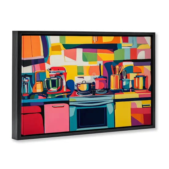 Stupell Industries Whimsical Hued Kitchen Floater Framed Canvas Wall Art Design by LSR Design Studio {3}