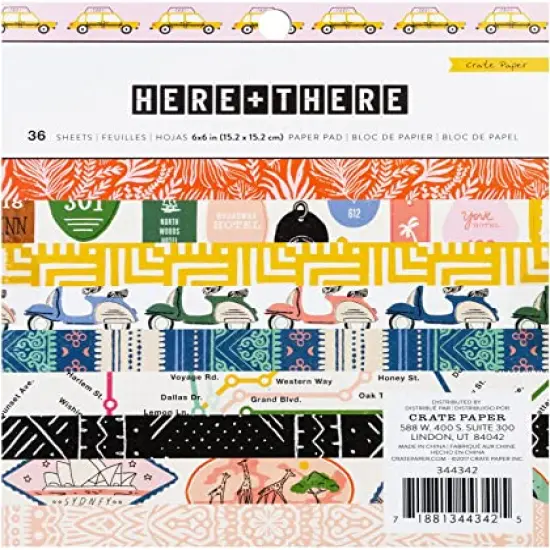 Crate Paper Here & There 6x6 Paper Pad {1}