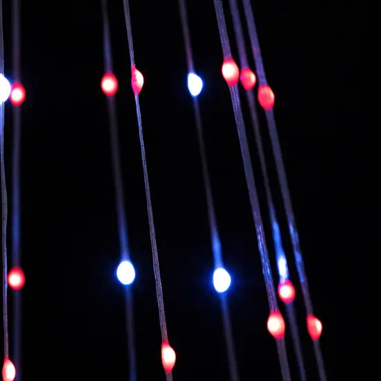 Northlight LED Lighted Color Changing Multiple Function Outdoor Christmas Cone Tree - 6' White {7}