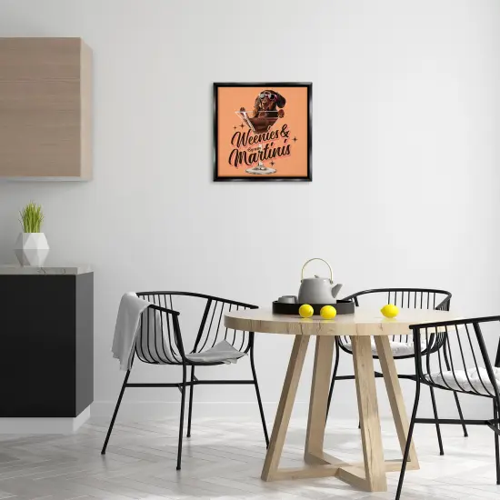 Stupell Industries Weenie's & Espresso Martinis Floater Framed Canvas Wall Art Design by Jim Baldwin {2}