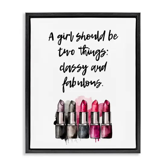 Stupell Industries Classy Fabulous Lipsticks Floater Framed Canvas Wall Art Design by Svetlana Aleynikova {1}
