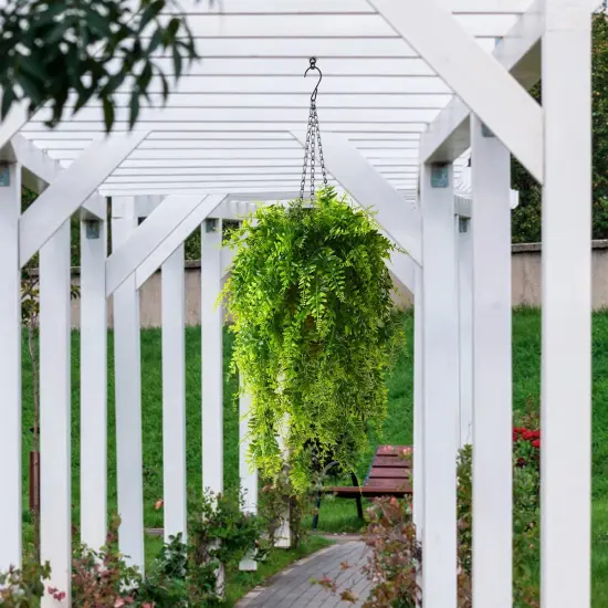 Artificial Hanging Eucalyptus Plant Basket &ndash; UV-Resistant, Lifelike Greenery for Outdoor D&eacute;cor {2}