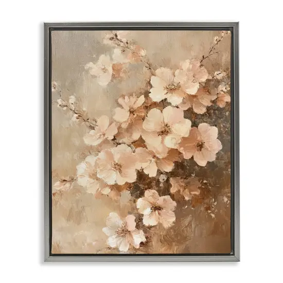 Stupell Industries Blooming Cherry Blossoms Floater Framed Canvas Wall Art Design by Petal Prints Design {1}