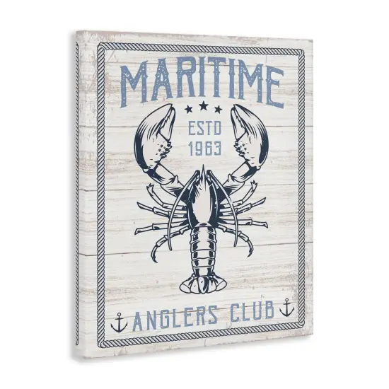 Stupell Industries Maritime Anglers Club Canvas Wall Art Design by Angela Nickeas {3}