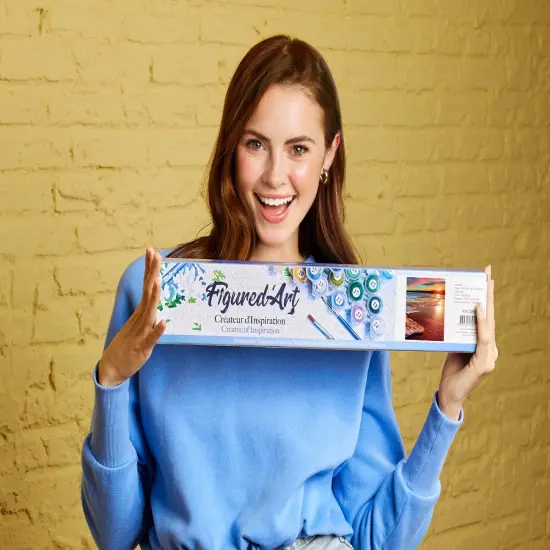 Figured'Art Paint by Numbers Kit for Adults Sea Foam 16"x20" - Craft Art Painting DIY Kit Rolled Canvas without frame {2}