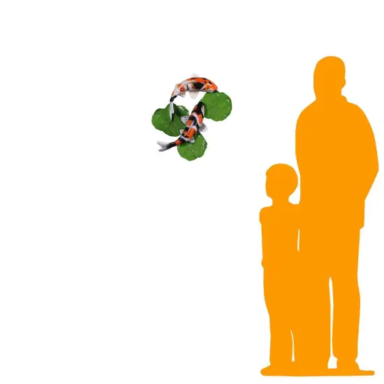 Yin Yang Koi Fish Wall Decor Statue {2}