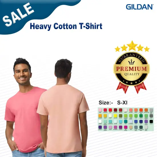 Gildan&reg; Heavy Cotton Short Sleeve Crewneck T-Shirt Neon Green {2}