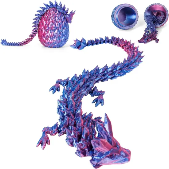 4 PCS Dragon Egg, 3D Printed Dragon Eggs with Dragon Inside Surprise Mystery Dragon Egg Fidget Toy {3}