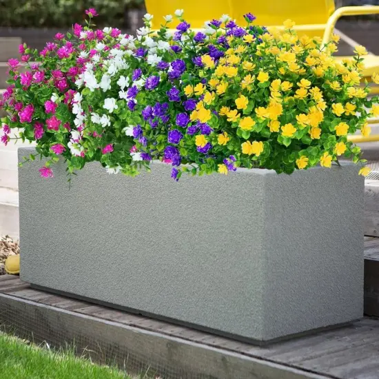 4pcs Artificial Flowers Outdoor Big Lotus Floral Greenery Shrubs Plants Purple {6}