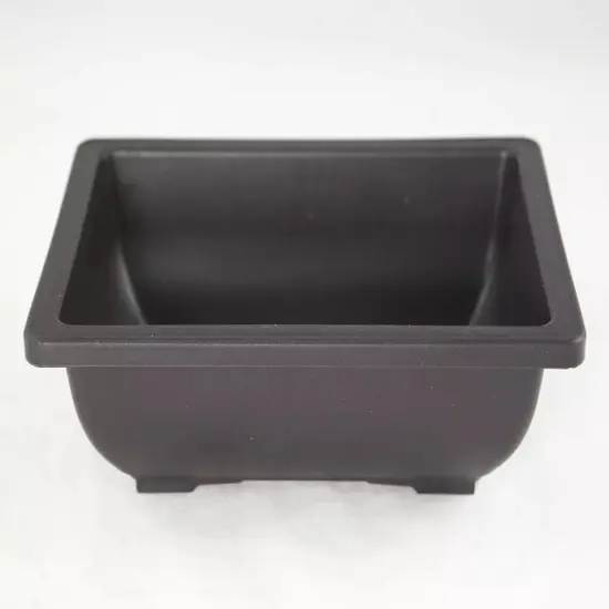 28 Rectangular Plastic Cactus & Succulent, Bonsai Pot - 6.25"x 4.75"x 2" Brown {3}