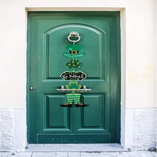 St. Patrick's Day Door Sign St. Patrick's Day Themed Hanging Welcome Sign Irish Hanging Door Decor {5}