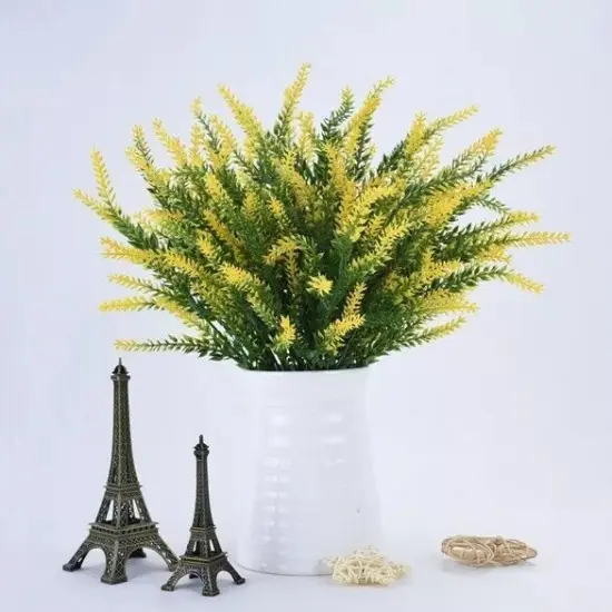 4pcs Lavender Plants for Elegant Table Decor & Relaxing Fall Ambiance Yellow {3}