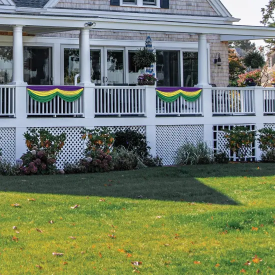 6 Pack Bulk Mardi Gras Fabric Bunting {2}