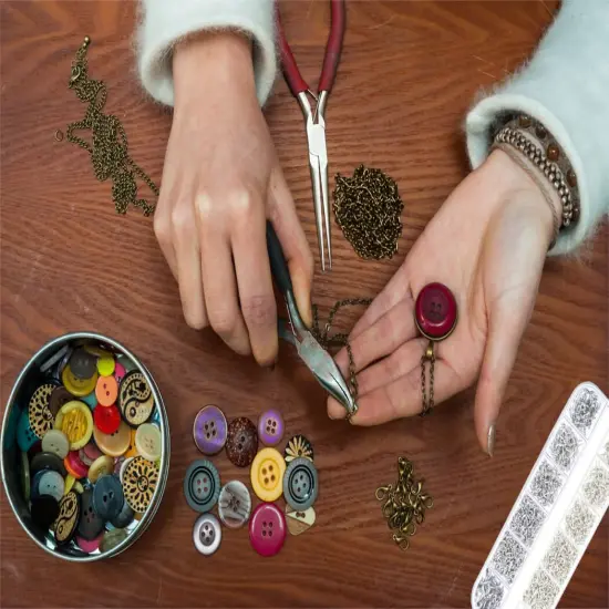 Jump Rings for Jewelry Making Supplies with Jump Ring Pliers (1200Pcs Dull Silver and Bright Silver) {3}