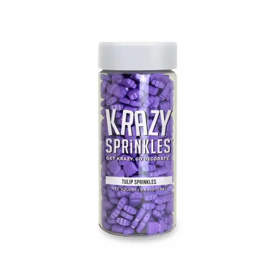 Krazy Sprinkles - Tulips (1/2 Cup, 1x Jar) for Cakes, Ice Cream & Cookies {4}