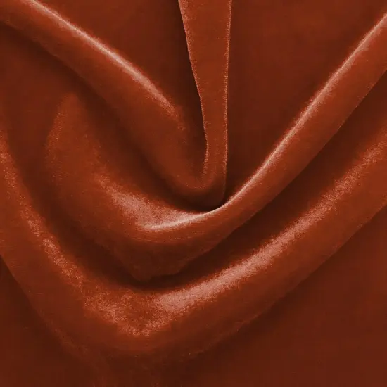 Regal Matte Stretch Velvet Fabric 58&rdquo; Wide Polyester Spandex 4-Way Stretch for Costumes & Fashion Rust {1}