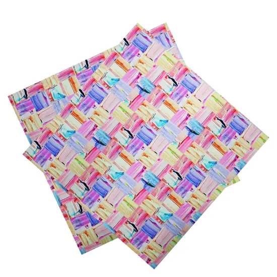 Painted Patchwork Printed Spandex {5}