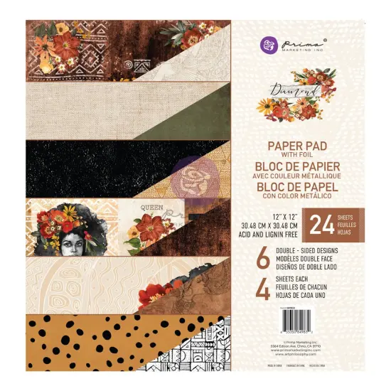 Diamond Collection 12x12 Paper Pad - 24 sheets w foil details {1}