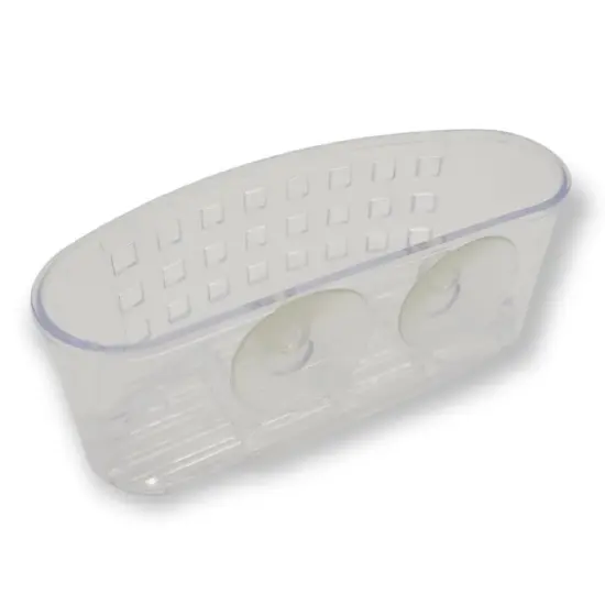 Handy Housewares Kitchen Sink Caddy Dish Soap Scrubber Sponge Holder Basket with Suction Cups - Clear {2}