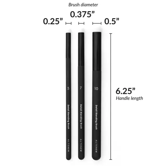 Detailed Blending Brush Set (Angled Bristles) {3}