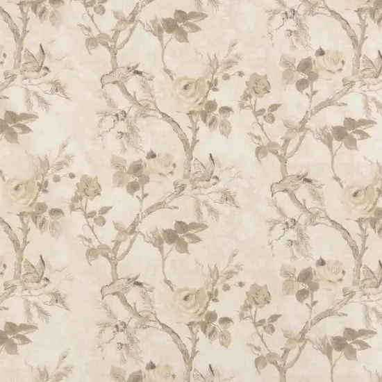 Papyrus - Beige & Taupe Floral Upholstery Fabric 54 Inches" {1}