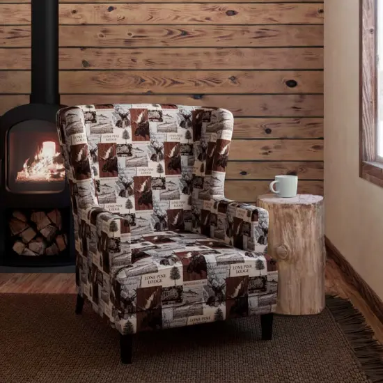 Lodge - Brown Novelty Upholstery Fabric 54 Inches" {2}