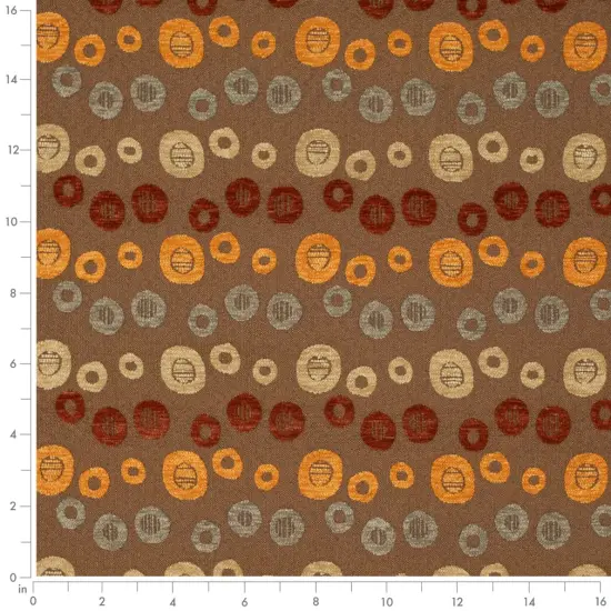 Harvest - OrangeRust AbstractGeometric Upholstery Fabric 54 Inches" {2}