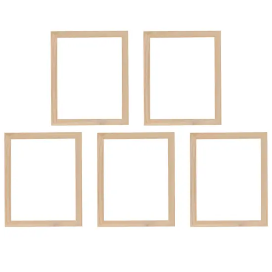 Creative Mark Ambiance Unfinished Deep Gallery Frame, Pack of 5, 18x24" Open Back Natural Wood Frames for Canvas and Mounted Artwork, 3/4" Face, 1-1/4" Deep, No Glass or Backing {1}