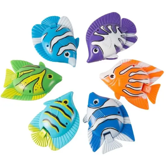 BLUE PANDA Pool Dive & Catch Fish Set - 13-Piece Plastic Fish & Net - Swimming Pool Fun & Fishing Activity for Kids Ages 3-14 {5}