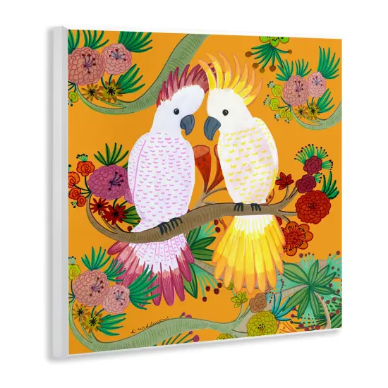 Stupell Industries Bright Cockatoos & Foliage Wall Plaque Design by Kay Widdowson {3}