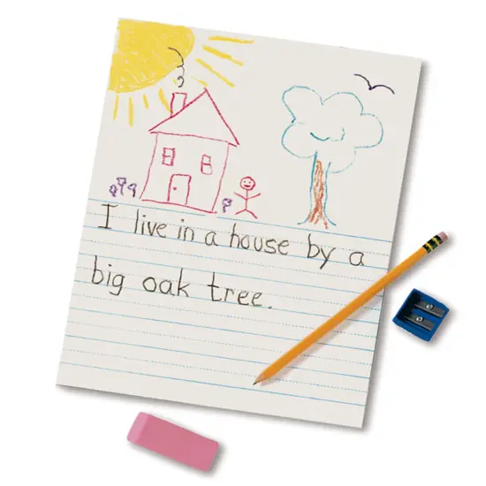 School Smart Picture Story Paper, 7/8 Inch Rule, 9 x 12 Inches, 500 Sheets {3}