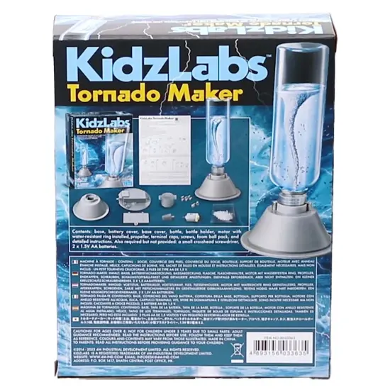 4M: KidzLabs: Tornado Maker - DIY A Battery Powered Tabletop Water Tornado, Empty Bottle Construction, STEM Science Craft & Activity Kit, Kids Age 8+ {4}