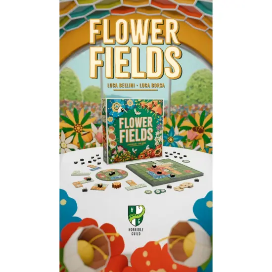 Horrible Guild: Flower Fields - Tile Placement Board Game, Create A Beautiful Garden, Competitive Strategy Game Over 3 Seasons, Ages 8+, 1-4 Players {7}